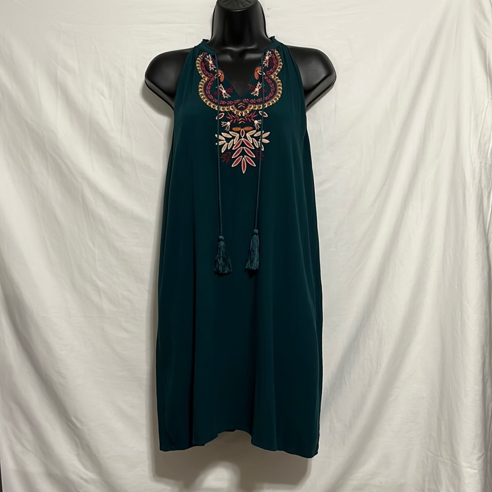THML Embroidered Dress with tassels